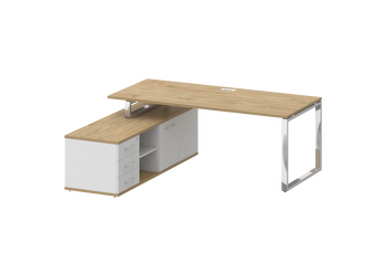 Стол руководителя с опорной греденцией , левый SHIFT SK.SRG-200 (L) 2000*1800*753